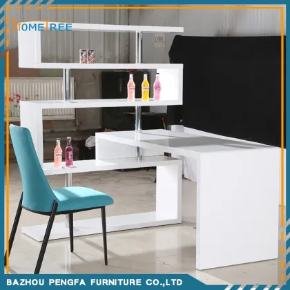 Modern K/D MDF Bookcase With Study Table