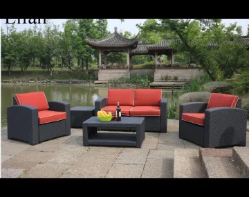 Sofa Set 4PC Outdoor Furniture Couch Padded