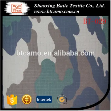 Ripstop Woodland Camouflage Printed Fabric Military Fabric