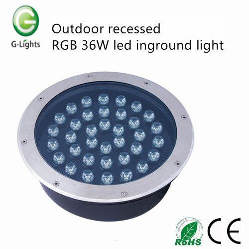 Outdoor recessed RGB 36W led inground light