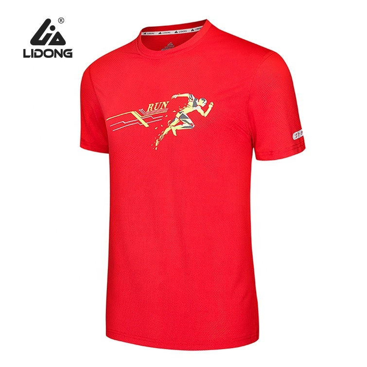 LiDong wholesale cheap running suit gym t shirt