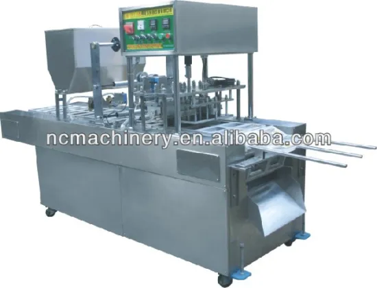 High quality SUS304 stainless steel automatic yoghurt cup filling and sealing machine