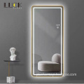 LED Bathroom Mirror with Time Display Vanity Mirror