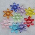 Perles de fleurs en plastique acrylique hiver 30MM