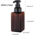 Amber Foaming Soap Dispenser Refillable Plastic Pump Bottle