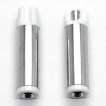 5.5mm x 2.1mm DC power plug semi plastic white plastic 23mm length