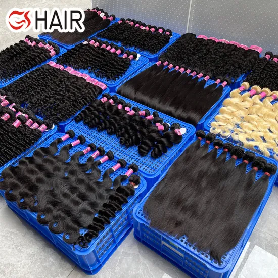 GS Factory Wholesale: Indian Body Wave Virgin Cuticle Aligned Human Hair Bundles