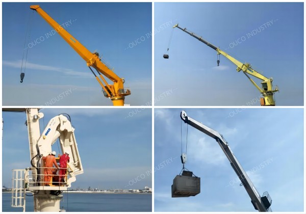 Types of construction for marine cranes