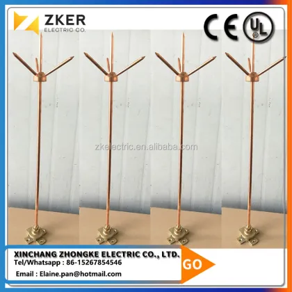 Lightning Rod Grounding System with Lightning Arrester for Building Air Terminal Rod