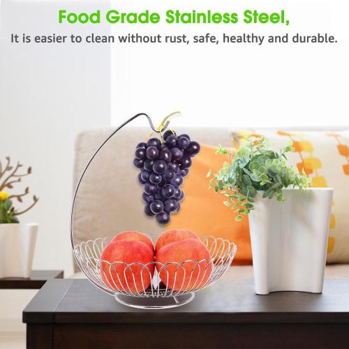 Stainless Steel Metal Wire Hanging Fruit Storage Basket