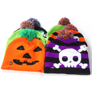 Custom Pattern Unisex Acrylic Halloween Party Beanie Knitted Hats