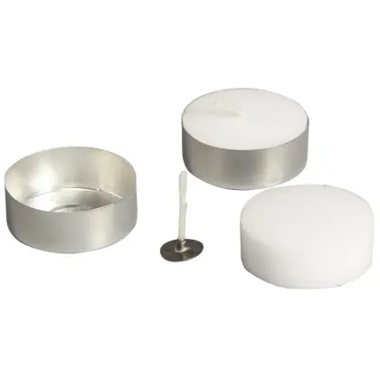 Aoyin Brand Aluminium Cup White Tea Light Candle