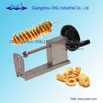 Snack machine manual tornado potato chip cutter/slicer