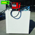 Bunded portable diesel tank with pump for refueling