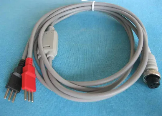 Physical Therapy Equipment Electrodes Wire With Red + Black Pin Connector For Tens / Ems, Tens Lead Wires