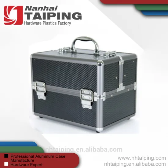 factory outlet black makeup case with leopard lining