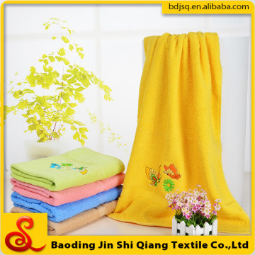 Wholesale Cotton Dobby Embroidery Butterfly Pattern Bath Towel, Towel With Animal Embroidery