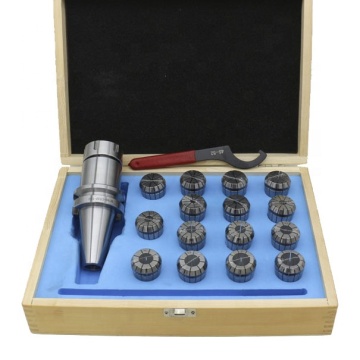 BT40-ER32 Collet Set: 18pcs 0.01mm Collets Milling dengan BT Collets dan ER32 Spanner