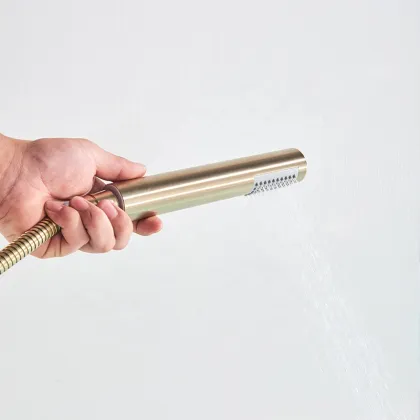 Luxury Brushed Gold Bathroom Tub Mixer Faucet