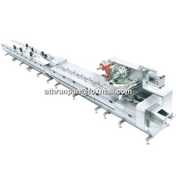 chocolate candy automatic feeding machine candy flow packaging line bread feeding machine