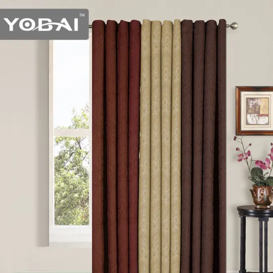 Luxury Jacquard Stripe Fabric Drapes and Curtains