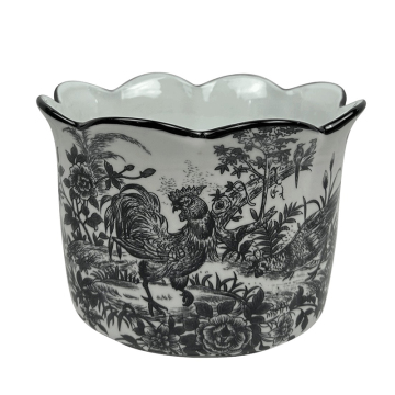 Jingdezhen Floral Shaped Porcelain Flower Pot - Hand Painted Garden Home Decoration