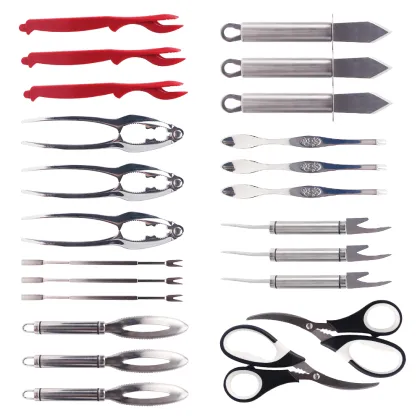 Hot Seller Seafood Tools Oyster Clam Shellfish Opener Kit with PP Handle