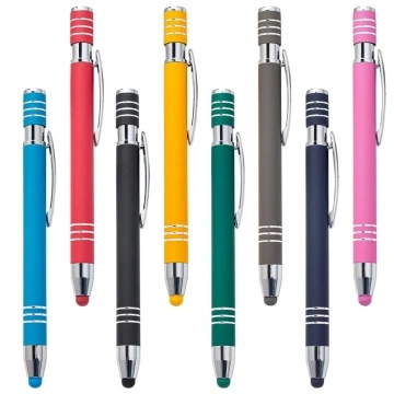 Lot De 10 Stylos à Bille Rétractables Avec 20 Recharges - Inclus Stylet Tactile - Encre Noire 1.0mm, Design Ergonomique - Pour Bureau Et Cadeaux