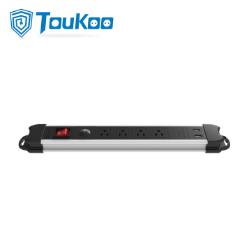 Surge protected 4 gang American power strip