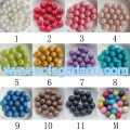 Perles rondes de gumball de perle en plastique acrylique de 6MM 8MM 10MM