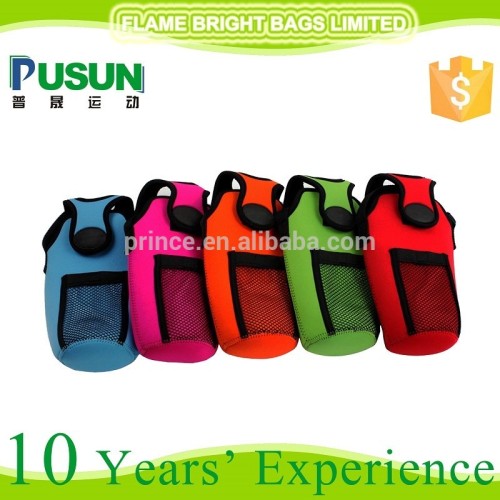 neoprene water bottle cooler bag with shoulder strap