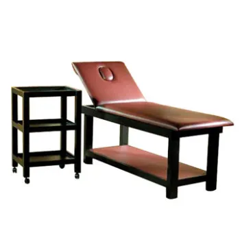 Solid Wood Facial Bed, Made of T1.0 PVC Leather and 45# High Density Sponge