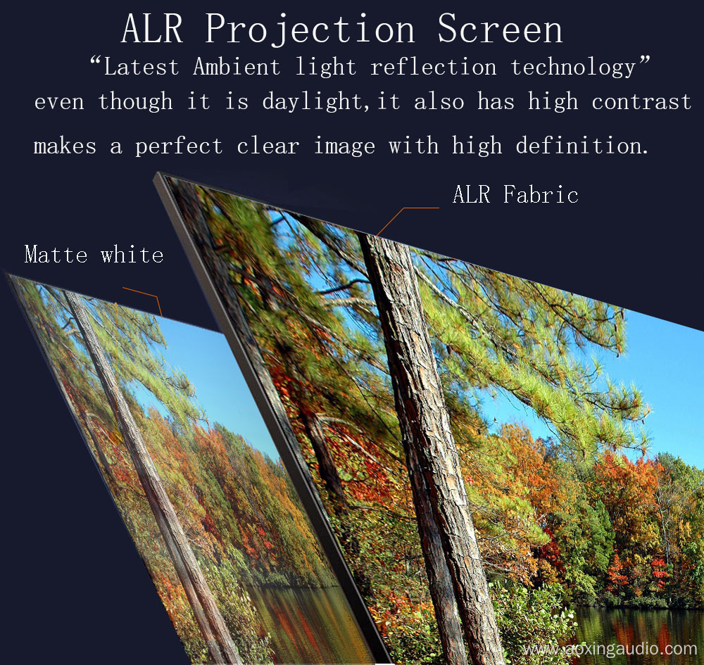 Alr home cinema ultra short throw projection screen