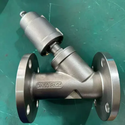 Angle valve with flange