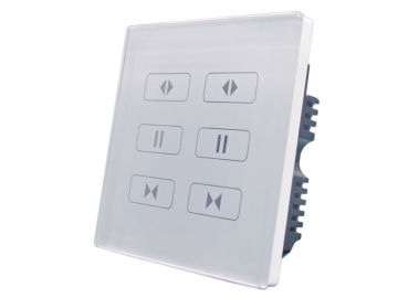 Curtain Remote Controlled Wall Switch With 4 Touch Button Double-wires