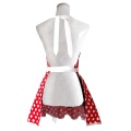 Lovely Sweetheart Red Retro Kitchen Aprons Woman Girl Cotton Polka Dot Cooking Salon Vintage Apron Dress Christmas