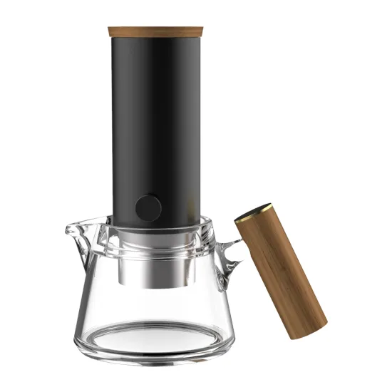 Airtight Cold Brew Iced Coffee Maker and Tea Infuser with Spout Glass Carafe and Stainless Steel Filter