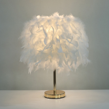 Simple White Romantic Teenage Girl Nightstand Lamp