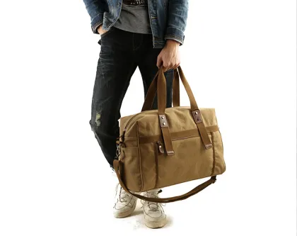 custom hign quality canvas travel bag for men