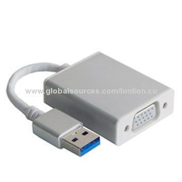 New 3.0 USB to VGA Female Converter Cable, Plug-and-play Function