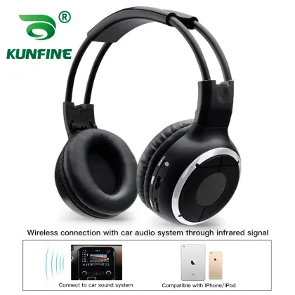 Universal Wireless Infrared IR Headphones For Ipad MP3 Earphone Car Stereo Auto Flip Down Car Monitor Dual Channel Headphones