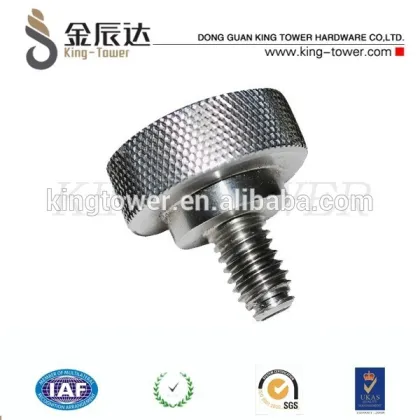 big large slotted head nylok machine thumb screws for camera
