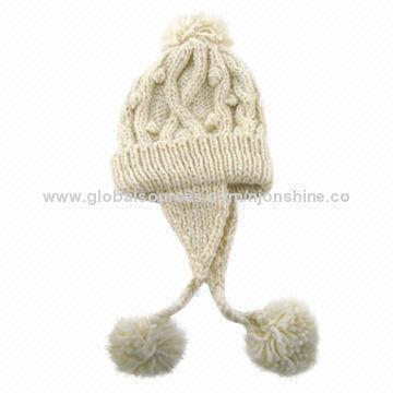 100% Acrylic Hand Knitted Helmet Hat, Suitable for Kids