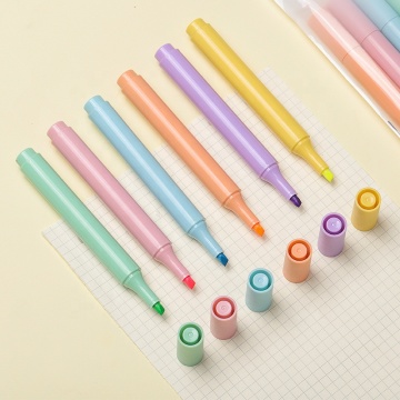 大きな能力のあるマルチカラースクール描画文房具：パステルマカロンハイライターペン