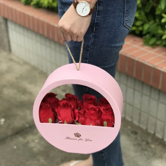 Portable round flower box