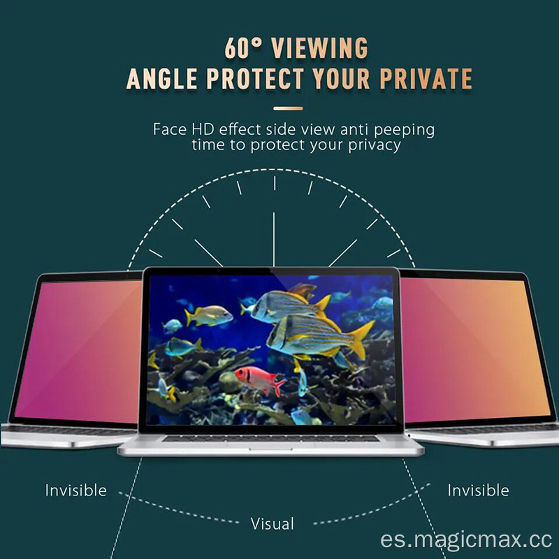 Mejor pantalla de privacidad de la computadora Filtro de privacidad dorada