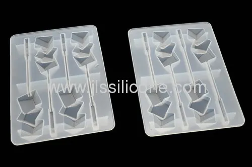 Transparent Silicone Ice Cube Tray With 4 Cubes 
