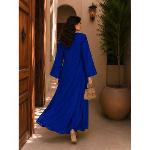 رویال آبی دوزی منجوق شراره آستین Abaya