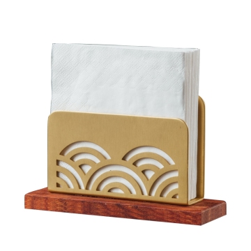 Porte-serviettes en papier en laiton chinois créatif vertical