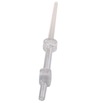 Foreign trade new product wholesale high quality creative with ring shape transparent glass straw hookah accessories